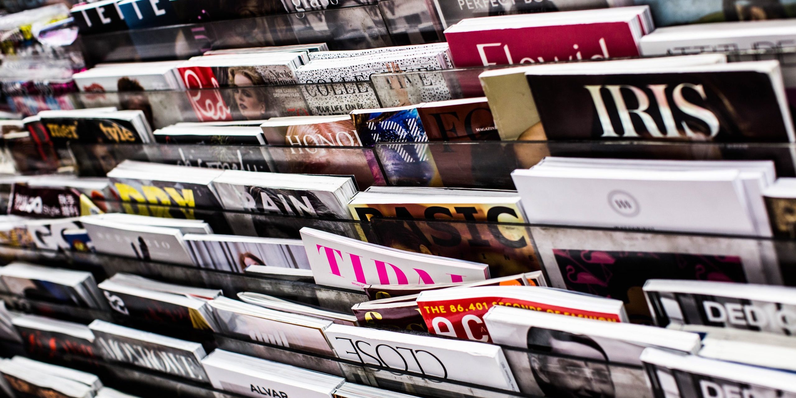 A New York magazine rack