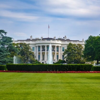 The White House as seen from the south lawn
