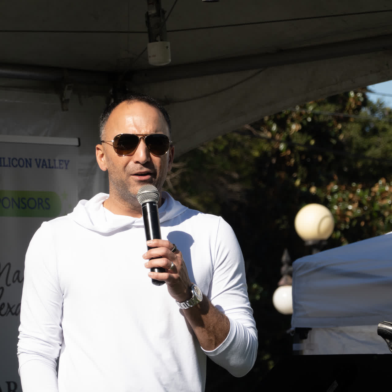 President of 49ers Enterprises Paraag Marathe speaks at NAMIWalks Silicon Valley 2023.