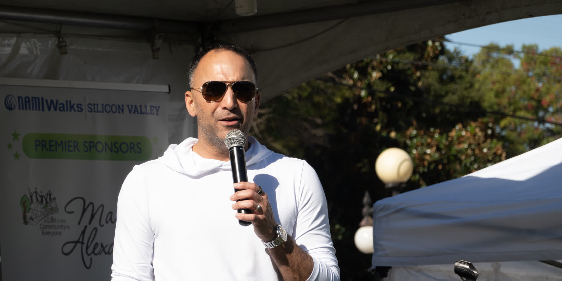President of 49ers Enterprises Paraag Marathe speaks at NAMIWalks Silicon Valley 2023.