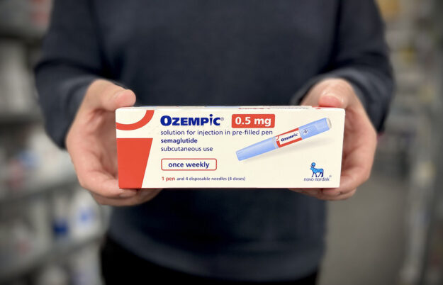 A prescription box of ozempic.