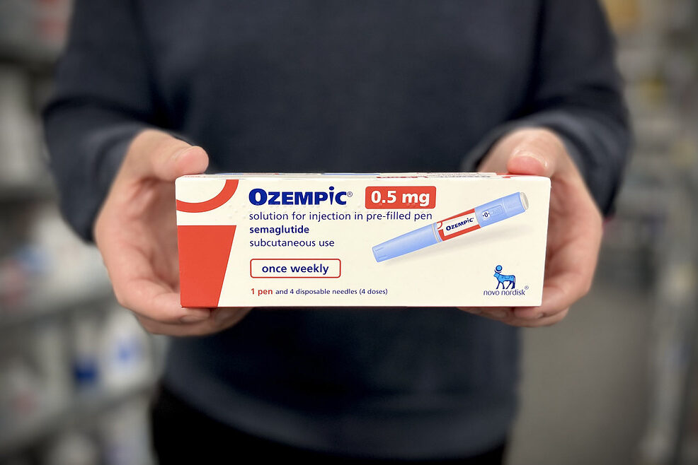 popsugar-ozempic A prescription box of ozempic.