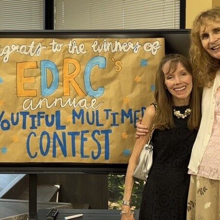 Janice with one of EDRC’s long-time volunteers, Sharon Vasek, at the Multimedia Contest.