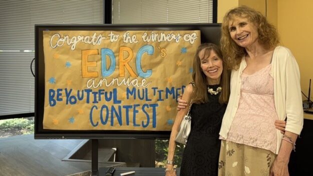 Janice with one of EDRC’s long-time volunteers, Sharon Vasek, at the Multimedia Contest.